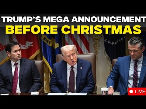 Donald Trump Speech LIVE: Trump’s Sudden Announcement Before Christmas 2025 | US News LIVE