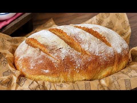 No-Knead Bread Recipe! Bakery-Quality Bread With 4 Ingredients