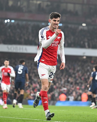 ⏪ Last time out against Aston Villa in N5... Kai's ferocious finish 💥 🤝 Presented by Bitpanda | Arsenal