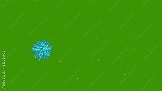 Confetti and firework explosion animation with vibrant colors and dynamic celebratory motion on greenscreen background