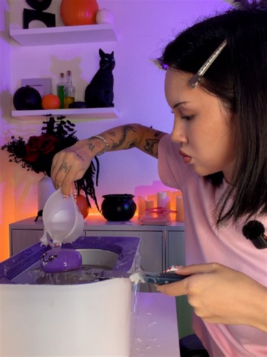 Halloween Fidget Making ASMR: Wax Cracking & Scraping