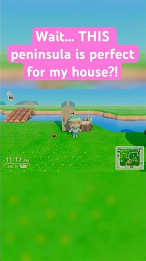 This GIGANTIC Peninsula is a GREAT Place for My House! ACNH 🏝️😍 #acnh #animalcrossing #shorts