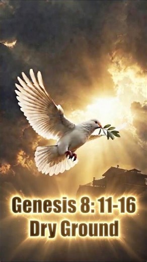 Genesis 8:11-16 Animated – Olive Leaf of Hope! Dove Returns with Proof 🌿🕊️