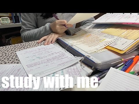 STUDY WITH ME 2hrs | Background noise,no music,no break | ASMR | real time｜motivation