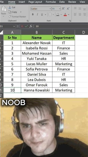 🔥 Auto Serial Number in Excel in 1 Second ⚡ | SEQUENCE Formula Trick