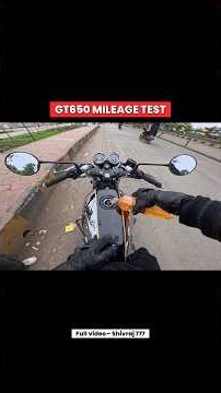 New Royal Enfield GT650 1 Liter Mileage test 😱| Shocking 🔥| #gt650 #viralvideo |