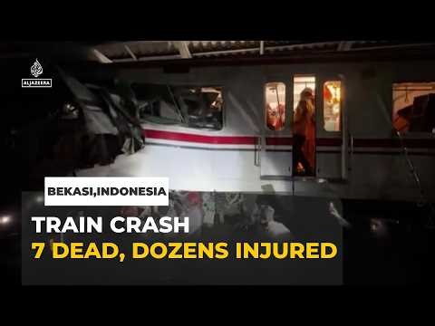 Train collision near Jakarta kills 7, dozens injured in Indonesia