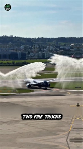 Why Fire Trucks Spray Planes With Water 🚒✈️