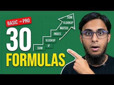 30 Most Important Excel Formulas, Basic to Advanced