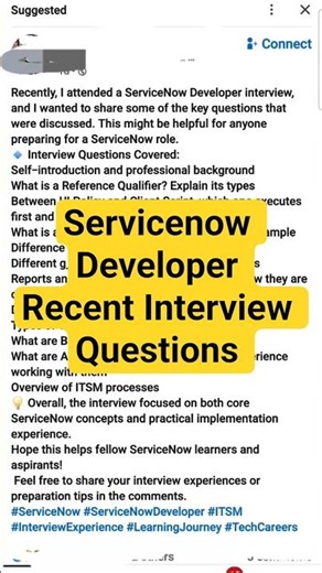 Servicenow Developer Recent Interview Questions #servicenow #skfacts