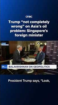 Trump 'not completely wrong' on Asia's oil problem: Singapore's foreign minister
