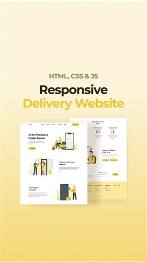 Responsive Delivery Website HTML CSS JavaScript