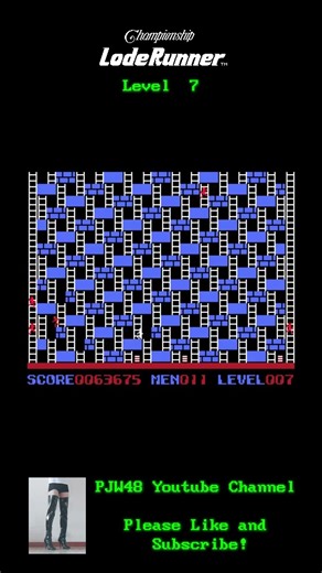 Championship Lode Runner for MSX: Level 7 #loderunner #retrogaming