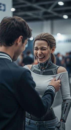 Tickling the Robot Girl – Funny Test! Watch Her Hilarious Reaction #robot #funny #tech