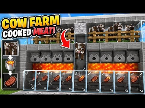 How To Build Efficient Cow Farm in Minecraft | HAPPY MINE3