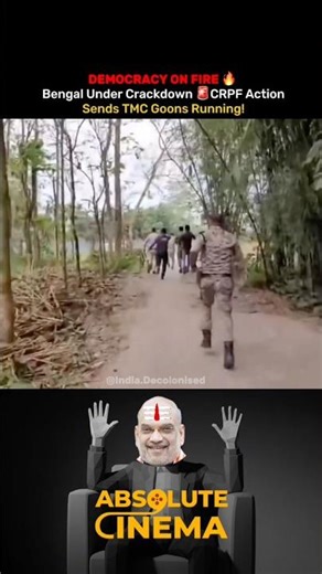 Democracy on fire 🔥 Bengal Under Crackdown 🚨 CRPF Action Sends TMC Goons Running!