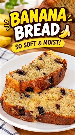 🍌 Soft & delicious homemade banana bread! 🤎 #BananaBread #Shorts #silentvlog