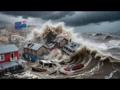 Chaos in New Zealand! Cyclone Vaianu Shatters North Island — Huge Waves & Flooding in Coromandel!