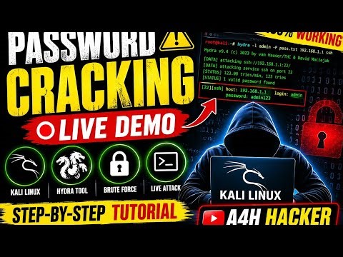 🔥 Hydra Tool Live Demo 🔥 | Kali Linux Password Cracking (Step-by-Step)