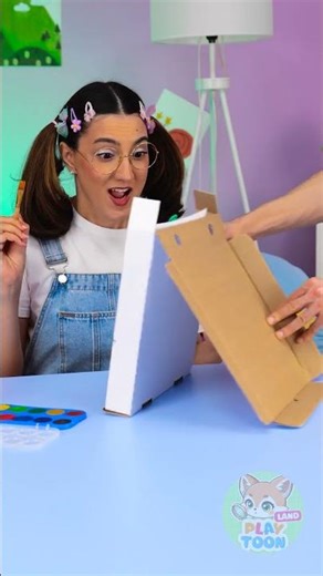 Let's Paint! 🎨 DIY Easel Fun! 🖌️✨ #Crafts #Art