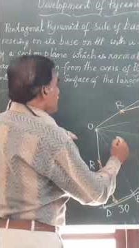 Development of Pentagonal Pyramid cut by a section plane which is normal to both HP and VP