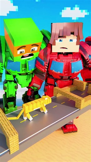 JJ Transformer and Mikey Transformer Voice Game Challenge - Maizen Minecraft