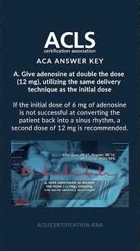 ACLS Megacode 1 Question 7 Answer Key #ACLS #megacode #usashorts