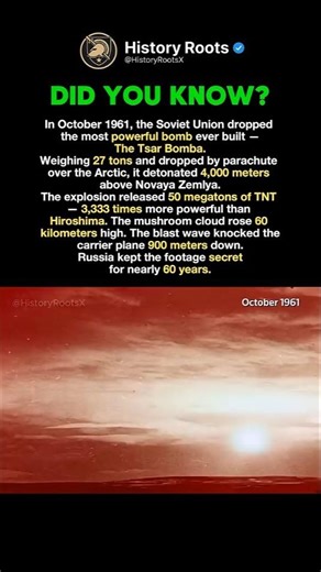 Biggest Explosion Ever Filmed #history #facts