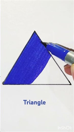 Triangle Drawing Easy for Kids | Learn Shapes #shorts
