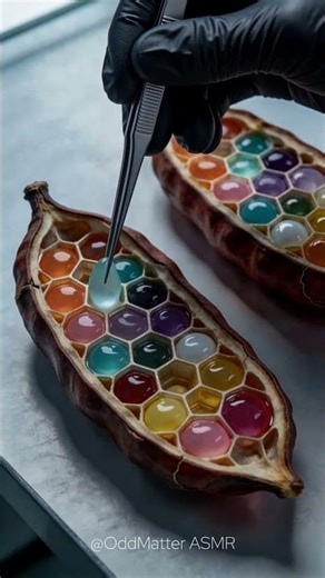 Inside an Alien Pod: Glowing Hexagonal Jelly Chambers Unveiled 🔬👽