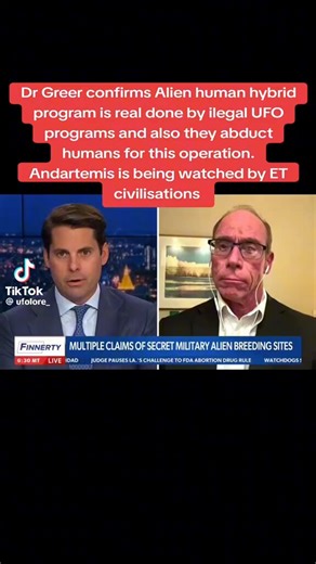 Dr Greer confirms alien human hybrid programs are real and they’re done by illegal UFO programs and they abduct humans for this operation. Artemis II is being watched by ET civilizations.