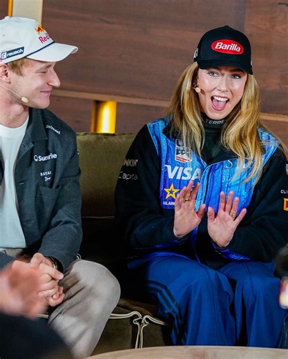 ANYTHING WITH SUGAR! 🍭🍬🍫🍩😂 Mikaela Shiffrin 🇺🇸 at today’s Race Talk! 🎤🤩 Missed it? Rewatch it on FIS TV and YouTube! 👀 #fisalpine #worldcupsoelden
