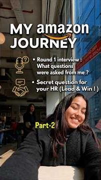 My Amazon Interview Experience | Round 1 Questions & How I Cleared It! 🚀 #amazoninterview