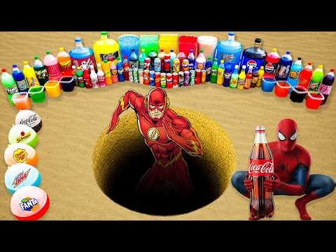 EXPERIMENT: Giant Toothpaste Eruption from The Flash Hole, Big Coca Cola, Mirinda, Fanta & Mentos