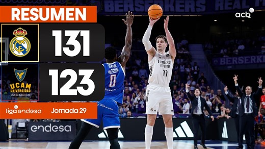 Real Madrid - UCAM Murcia (131-123) RESUMEN | Liga Endesa 2025-26