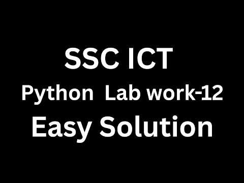 SSC ICT Chapter-06 | Python Programming | Lab Work-12 Solution | Pattern Program Easy Explanation