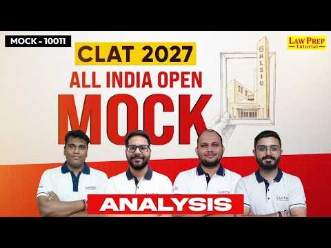 CLAT 2027 All India Open Mock | Complete Paper Analysis for CLAT by Law Prep Tutorial