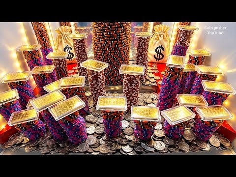 Risking it all on one quarter high limit coin pusher