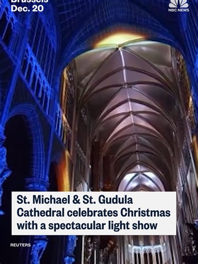 St. Michael and St. Gudula Cathedral in #Brussels celebrated #Christmas with a light show.