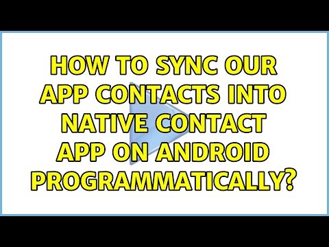 How to sync our app contacts into native contact app on android programmatically?