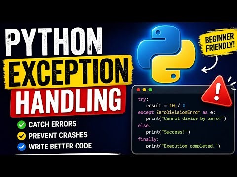 Stop Python Errors! Learn Exception Handling Easily 💡