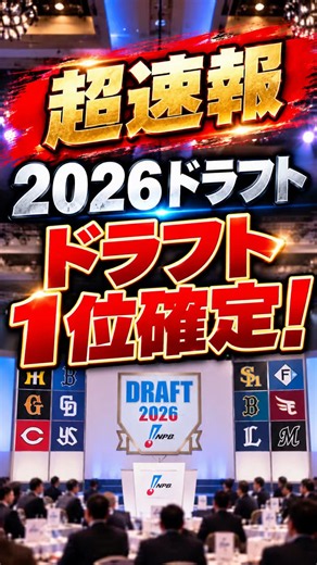 【超速報】2026ドラフト1位が全12球団で確定！競合抽選の結果＆指名選手を一挙公開！ #ドラフト2026