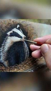 The story behind this badger painting is special🖌️