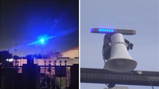 Flashing blue security light on NoHo lot sparks complaints