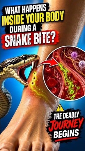 What Happens When a Snake Bites You? 🐍 The Shocking Science Explained #shorts
