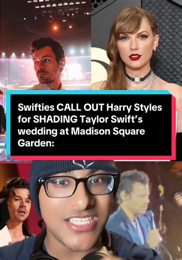 Swifties CALL OUT Harry Styles for SHADING Taylor Swift’s wedding at Madison Square Garden: Harry Styles performed his second night at Madison Square Garden for his ‘Together, Together’ residency. Harry Styles JOKES of Taylor Swift’s wedding at Madison Square Garden by saying “MSG home of the champions New York Knicks, and also do weddings.” Swifties are taking Harry’s joke as shade and are questioning if Harry & Taylor are on good terms. #harrystyles #taylorswift #swifties #madisonsquaregarden 