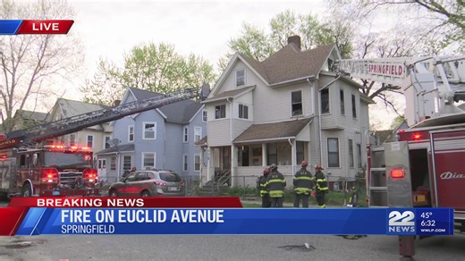 Crews work to put out fire on Euclid Avenue in Springfield