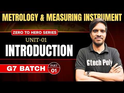 🔥Metrology & Measuring Instrument Part-01 | G7 Batch | ZERO to HERO SERIES