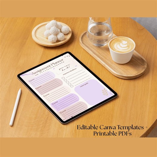 Weekly Assignment Planner Printable | College Student Planner | Homework & Study Tracker | Digital Download - Etsy