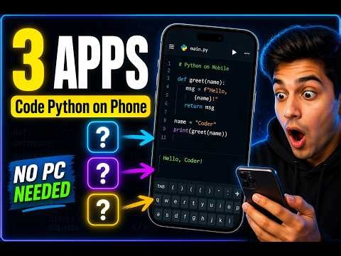 3 Best Apps to Code Python on Your Phone (No PC Needed) #programming #coding #python #mobilecoding